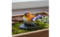 Small Bird Nest Decoration Detailed Craftsmanship Resin Bird Figurine Weather-Resistant Landscaping for Crafters