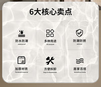 卫生间置物架吸盘免打孔壁挂洗漱台收纳架厕所墙上浴室毛巾架一体 【透明白】三角款（吸盘式 即装即用）