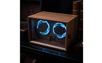 Watch Winder Cabinet Quiet Automatic Mechanical Watch Winding Box with Glass Door Retro for Men, Office