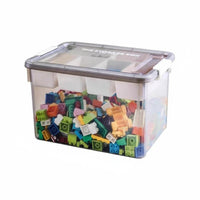 DoubleLayer Block Bin with Sorting Tray High Clarity for Home, Kids, Parents