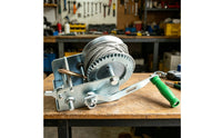 Hand Crank Winch Portable Hand Operated Winch Heavy Duty Pulling Tool for Professionals, Industrial Site, Dock, Mine