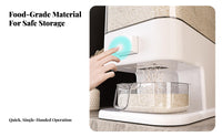 Closure Ed Rice Storage Container Airtight Closure Dry Food Storage Bin Rice Dispenser Moisture-Resistant Press-Button Grain