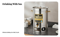 Large Capacity Electric Hot Water Container Fast Heating Electric Hot Water Urn Adjustable Temperature Control Insulated Tea Dispenser Automatic Shut-Deactivated for Event Organizers, Restaurant Employees, Hotel Buffet, Restaurants, Events, Churches