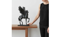 Winged Horse Sculpture Modern Design Winged Horse Statue Highly Detailed for Office