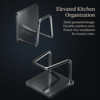 Cabinet Pot Lid Organizer for Kitchen Cupboard Doors, Thickened Carbon Steel Wall Mounted Rack for Chefs