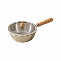 Multi-Cooktop Compatible Korean Pasta Pot with Handle Long-Lasting Kitchenware for Camping