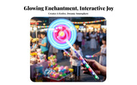 Shine-up Pinwheel Toy Colorful Lights Illuminated Rotating Stick Rotating Shine Display Stick Battery Operated Electric Flashing