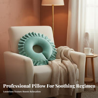 Removable and Washable Cover Massage Table Face Cradle Latex Foam Filling Face down Pillow Support Easy to Clean for Home Users, Salon, Spas