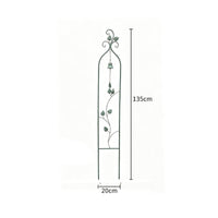 Metal Trellis with Bell Antique-Evocative Metal Trellis Floor-Standing Garden Obelisk for Gardeners, Patio, Balcony