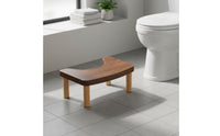 Toilet Stool Non-Slip Wooden Toilet Footrest Poop Stool Universal Fit Bathroom Crouch Potty Easy Assembly for Children