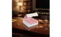 4-Row Trading Card Storage Box Waterproof 4-Row Card Storage Box Shockproof Game Accessory for Tournaments