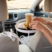 Car Seat Back Food and Drink Tray with Cup Holder