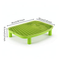 Litter Box Mat with Legs Rectangular Cat Litter Mat with Raised Grid for Home