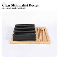 Black Wood Block Percussion Set Natural Acoustic Quality Tray Percussion Instrument Long-Lasting