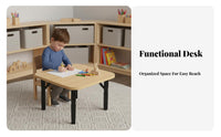 Early Learning Small Square kids' Table Multi-Functional children's Furniture Sturdy Construction Play Desk Stable construction for Preschoolers, young children, Parents, Kindergarten, Daycare, Classroom, play area
