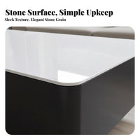 Rectangular Table with Drawers Minimalist Aesthetic Storage Coffee Table Modern Aesthetic Living Room Furniture for Apartment Dwellers, Families