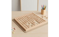 1-100 Number Learning Toy Learn Through Play Wooden Hundred Board Wood Educational Method Counting Board for Preschoolers, Kids, Kindergarten, Daycare