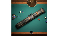 Portable 8-Hole Cue Case Shielding 6-Hole Cue Tube Zippered Adjustable Shoulder Strap for Tournament