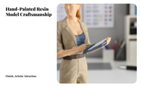 1:64 Scale Business Man Figure Realistic Simulation 1:64 Scale Business Female Figurine Resin Office Worker Model High Intricacy