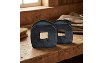 2 Pieces Stitched Edging Padded Material Saddle Pouch Rounded Top Black Saddle Pouch