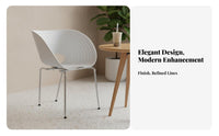 Unique Back Design Ribbed Shell Chair Modern Design Indoor Furniture Ergonomic Backrest Versatile Use for Business Owners, Interior Decorators, Homeowners, Dining Room, Office, Commercial Areas, Kitchen