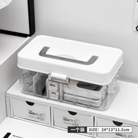 Large Capacity Cable Management Box Double Layer Design Charger and Cord Storage Case Enlarged Compartments for Office, Travel