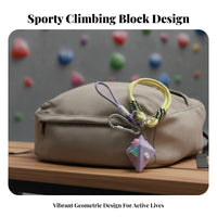 Colorful Rock Climbing Hold Keychain Bouldering Hold Bag Charm Handmade Rope Lanyard for Boulderers, Outdoor Enthusiasts, Hikers, Backpack, Handbag, Keys