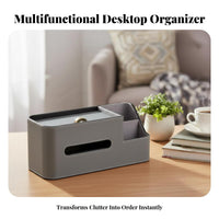 Multifunctional Tissue Box Organizer Modern Design Desktop Organizer Box