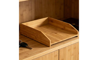 Letter Tray Bamboo Stackable Letter Tray Stackable Desk Organizer Slanted Front accessibleTop