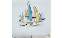 Metal Sailboat Wall Art Modern Sailboat Wall Artistic and Simple to Hang for Entryway