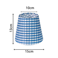 Gingham Lampshade Checked Textile Lampshade Lamp Shade Small Lighting Classic for Reading Nook