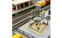 Tan Baseplate Fuel Loading Scene Cylindrical Tank Brick-Built Fuel Scene Gray Platform
