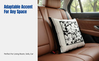 Luxury French Plush Throw Pillow, Floral Cushion, Sofa, Living Room, Car, Insert Included