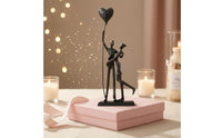 Hugging Couple Figurine Rectangular Base Couple Figurine Gift Romantic Sculpture for Couples