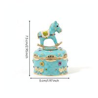 Rotating Jewelry Box Ornamental Horse Jewelry Box Sturdy Accessory Holder