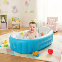 Thickened Inflatable Baby Bathtub Large Size Baby Soaking Tub Easy to Inflate Child Care Lightweight for Newborns