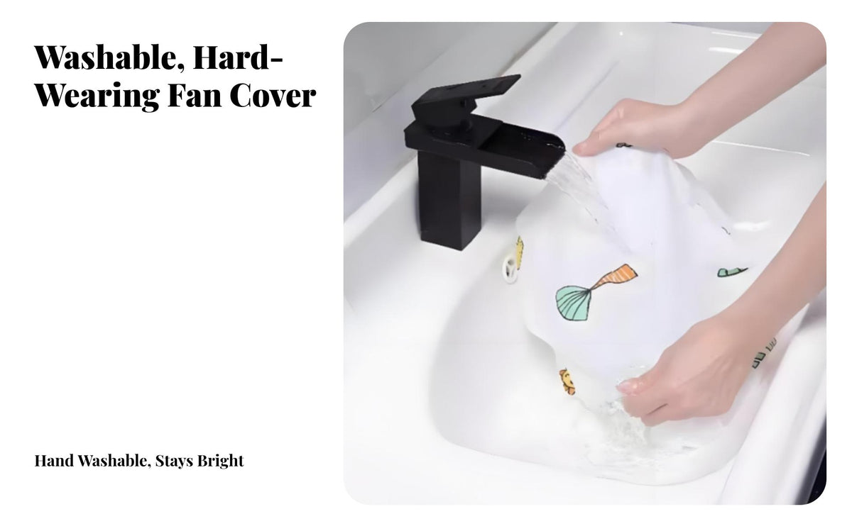 Electric Fan Cover Dustproof Washable Fan Protector Thickened Material for Families with Children, Homeowners, Bedroom, Living Room, Nursery
