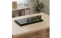 Diorama Base with Street Lamp Light-up Miniature Street Scene Base 1/72 Scale Scene Display Foundation for Collectors