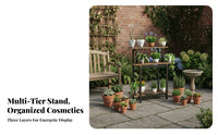 Floor-Standing Multi-Level Plant Stand Space-Saving Tiered Pot Stand Large Capacity Flower Rack Decorative for Gardeners, Homeowners, Balcony, Indoor, Outdoor, Living Room