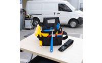 Tool Waist Bag with Belt Compact Tool Pouch with Belt Multi-Pocket Hands-Hands-Available for Electricians, Home Repairs