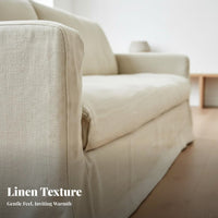 Wabi-Sabi Design 3-Seater Sofa Nordic design Three-Seater Couch Minimalist Aesthetic Living Room Furniture launderable Cover for Interior Designers, Hotel owners, Apartment Dwellers, Guesthouse, awayice, Bedroom