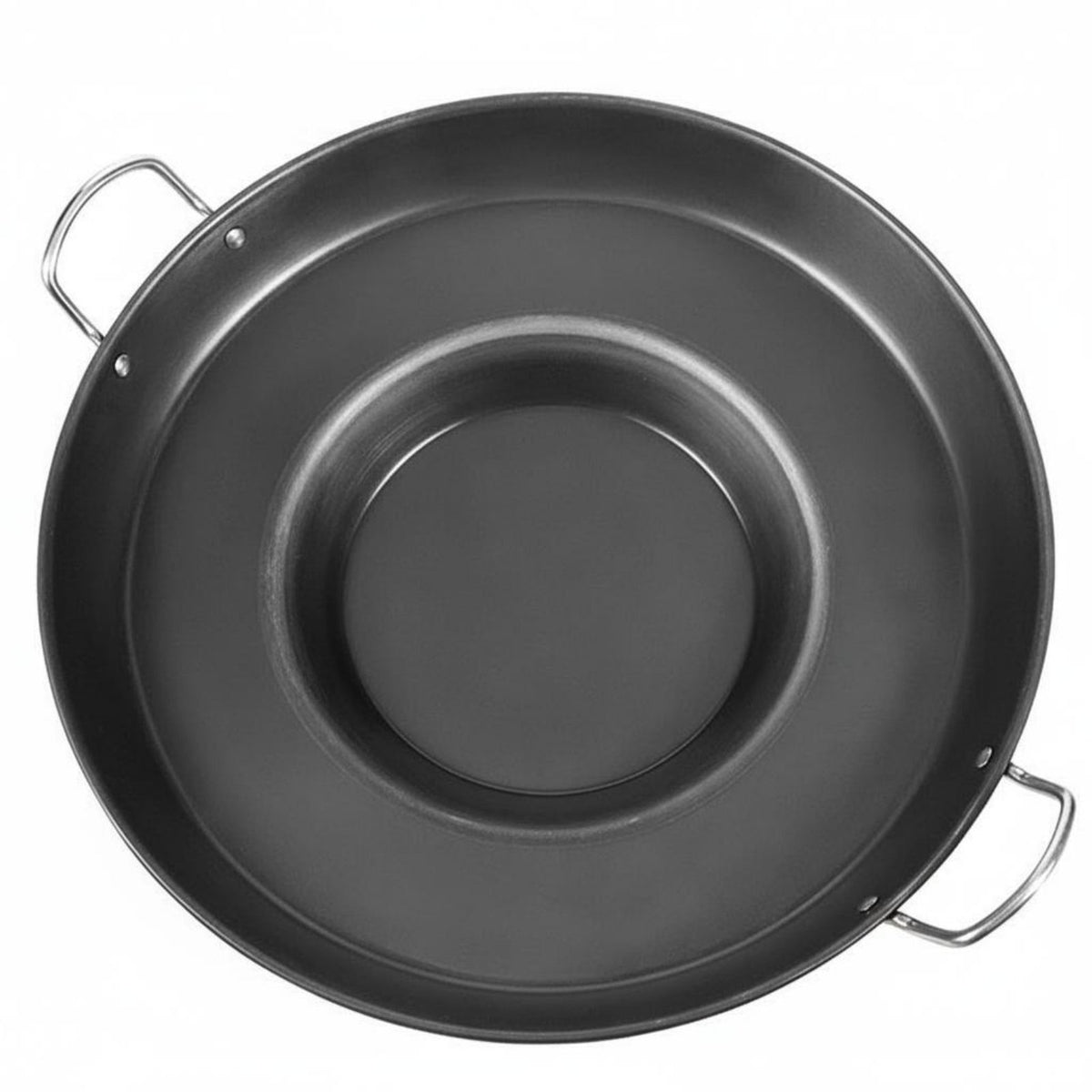 Thickened Material Guizhou Type Laoguo Pan Long-Lasting Wrought Iron Grilling Wok Even Heating for Chefs, Commercial Kitchen
