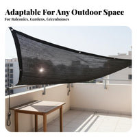 Protection Black Sunshade Net Heat Insulating Sun Shade Cloth Heavy Duty Black Mesh Sunshade Tear Resistant for Gardeners, Farmers, Balcony, Garden, Carport, Rooftop