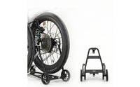 Rear Cargo Rack with Wheels Rolling Rear Bike Rack with Rollers Easy to Install for Commuters, Folding Bikes, Commuting, Travel