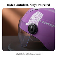 Electric Bike Half Helmet Sun Protection Pedal-Powered Cycle Helmet with Visor Safeguarding Headwear Breathable Shock Resistant