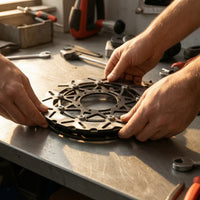 Flexibly Mounted Disc Brake Rotor Wet and Dry Flexibly Mounted Brake Rotor Fast Ventilation Hardware for Trail Riding