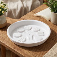 Thickened Plastic Flower Pot Saucer with Elevated Base for Drainage