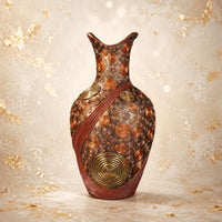 Sculptural Vase Raised Texture Home Decor Flared Neck for Flower Display