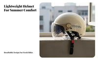 Motorcycle Half Helmet CCC Certified Open Face Helmet Lightweight Guarding Headwear for Motorcyclists, Adults, City Commuting, Daily Travel