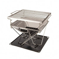 Stainless Steel Foldable Grill with Carry Bag Compact Folding Charcoal Barbecue Outdoor Portable Barbecue Grill Heavy-Duty for Campers, Backpackers, Tailgaters, Camping, Picnics, Backyard, Beach